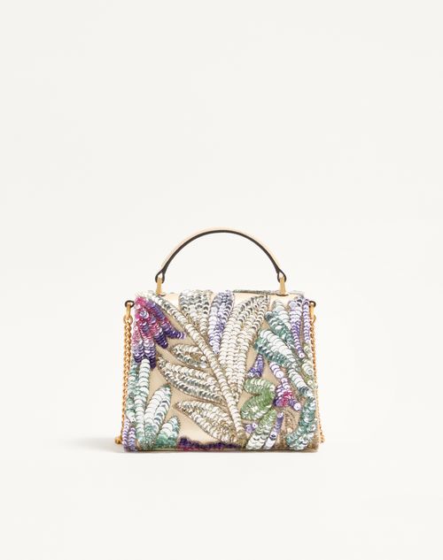 Valentino Garavani - Valentino Garavani Vsling Embroidered Mini Handbag - Multicolor/butter - Woman - Top Handle Bags